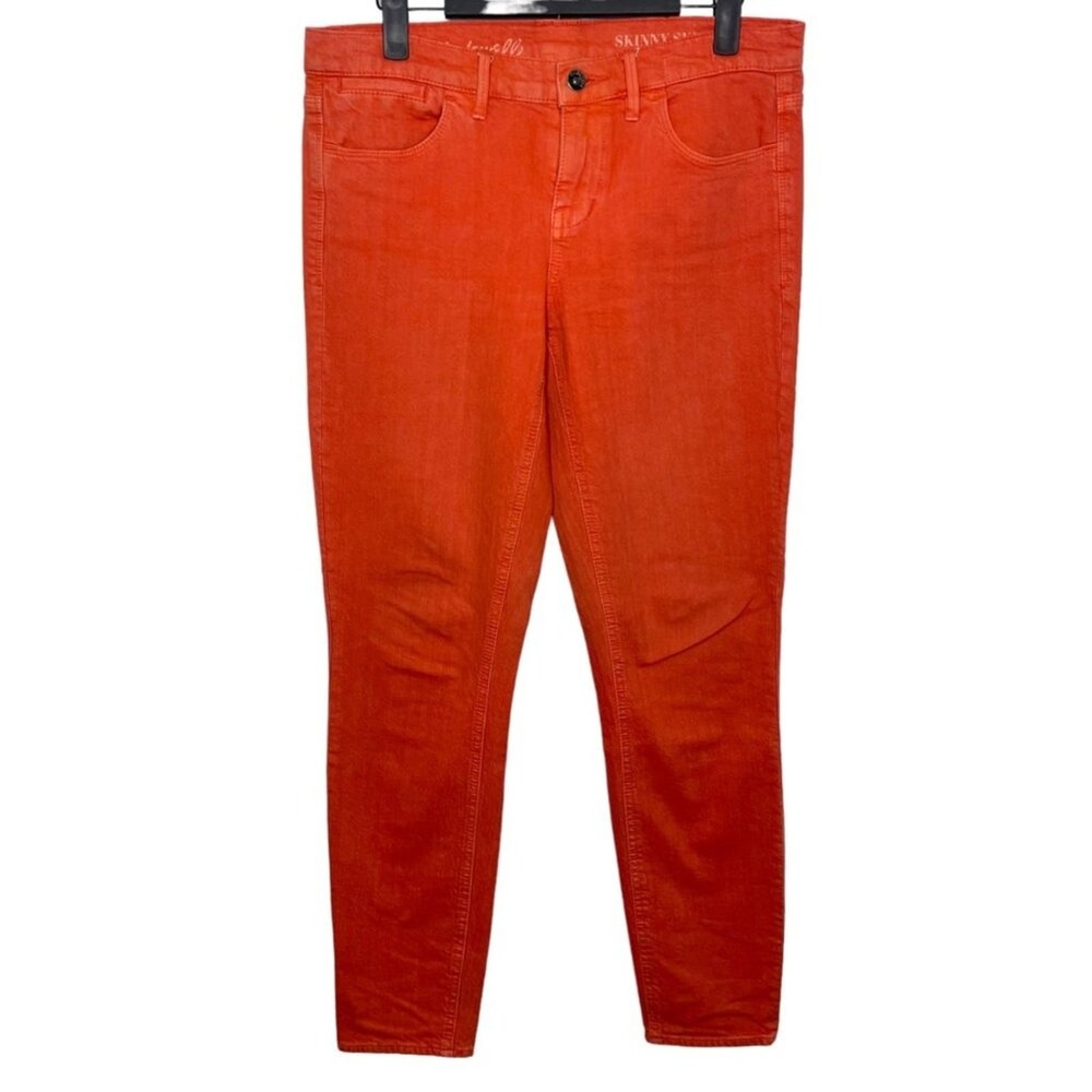 Madewell Skinny Skinny Ankle Jeans Orange Red Size 27 Stretch Denim Pants